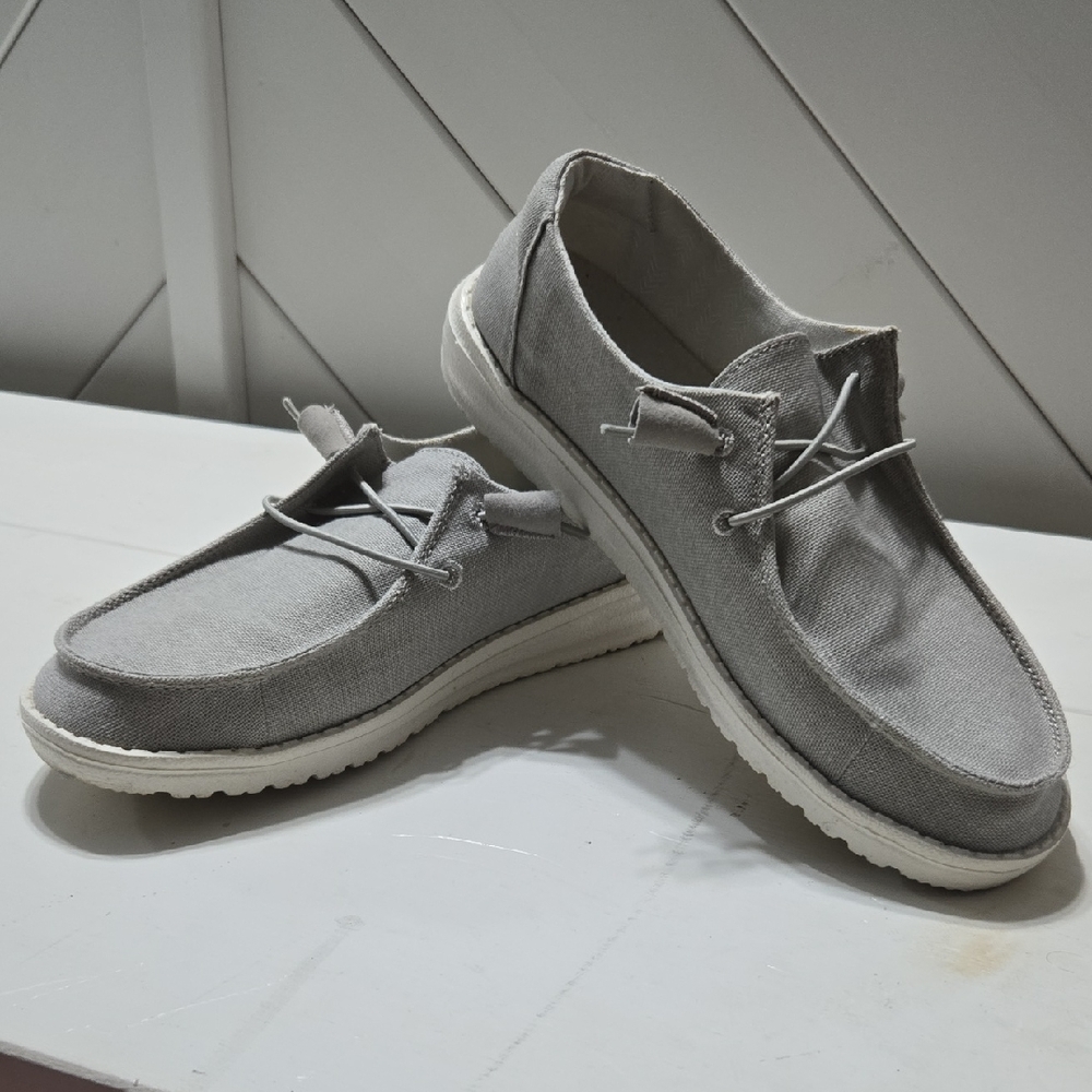Hey Dude Gray Loafers Slip-Ons Comfortable